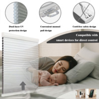Persianas modernas de nido de abeja, persianas inteligentes para ventana para oficina en casa, Alexa, Control de Google, apagón automático, cuerda de dormitorio Horizontal