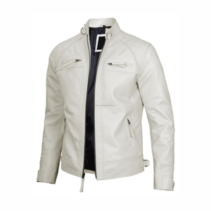Chaqueta de cuero suave ajustable para hombre Ropa de moda Último estilo para invierno Chaqueta de cuero para hombre - Product Image 6