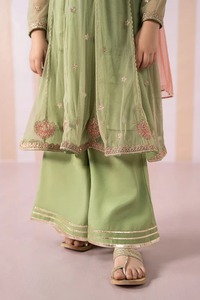 Vestido de fiesta de estilo pakistaní para niña con corpiño elegante y estilo en capas para bodas y Eid - Product Image 4