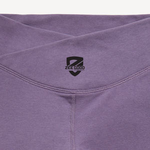 100% algodón de cintura alta Scrunched Butt Yoga Leggings para mujer de talla grande logotipo personalizado Flare deportes gimnasio pantalones hechos Spandex Casual - Product Image 2