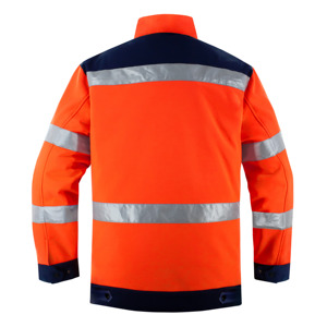 <b>Hi</b> <b>Vis</b> Winter Workwear Reflective polyester <b>Jackets</b> High Quality Construction <b>Orange</b> Safety <b>Jacket</b> - Product Image 3