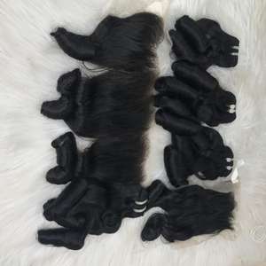 Qualité Prix de gros Remy Hair Bouncy Curly Bundles 100% Vietnam Extensions de cheveux humains avec la meilleure qualité - Product Image 5