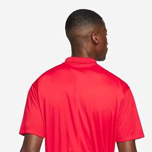 Polo de Golf para hombre, camiseta transpirable de 100% poliéster con solapa de 2 botones, rendimiento rojo universitario - Product Image 6