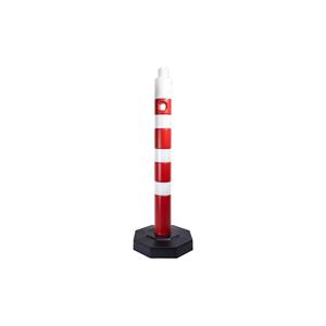 Lot de 10 poteaux d'avertissement à base de gravier 120x12 cm réfléchissants - Product Image 1