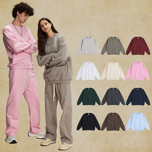 Sudaderas de cuello redondo en blanco peso pesado gota hombro 400 Gsm francés Terry personalizado Puff estampado sudaderas Unisex sudaderas con capucha - Product Image 3