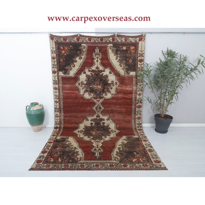 Juego de alfombras de lana hechas a mano Oushak tradicional de alta calidad para Picnic en casa USO COMERCIAL resistente a las manchas y acolchada - Product Image 1