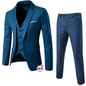 Conjunto de chaqueta de traje de hombre de talla grande de lana de alta calidad personalizado, Pantalón de vestir, informal de negocios, transpirable, ajustado - Product Image 3