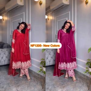 Nouvelle collection de robes et de palazzo brodés Alia Cut pour femmes, vêtements décontractés disponibles au meilleur prix depuis l'Inde - Product Image 6