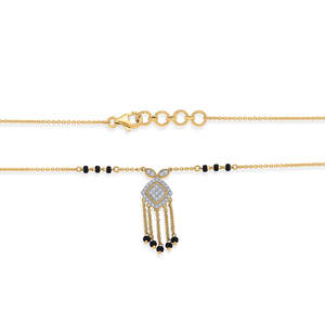 Collier Mangalsutra moderne en or et diamants Amoura Charm pour femmes - Product Image 5