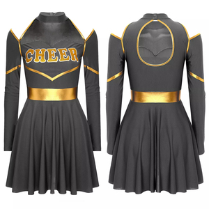 ชุดเชียร์สำหรับทีมเต้นรำชุดเชียร์ลีดเดอร์ชุดเชียร์ลีดเดอร์ชุดสาวชุดกระโปรงชุดท็อป - Product Image 1