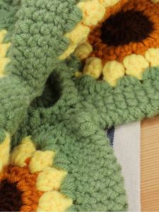 Sac fourre-tout mignon en coton crocheté fait main 2025, style décontracté, avec doublure, fermeture ouverte et deux poignées - Product Image 3