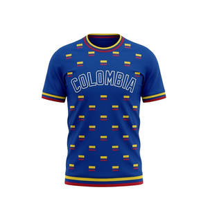 Maillot de football unisexe Coupe du Monde Colombie 2023, motif drapeau, pour les fans de football, accessoire de jour de match, cadeau, plusieurs tailles - Product Image 3