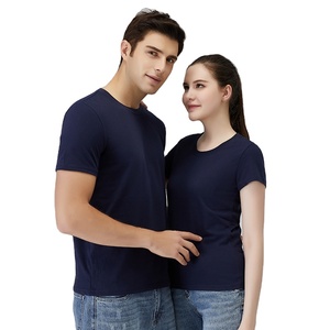 Haute qualité 180gsm 60% coton 40% Polyester col rond unisexe casual quotidien à manches courtes logo personnalisé T-shirt pour hommes - Product Image 2