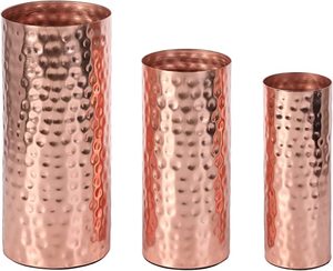 Good Quality Brass Hammered Metal Cylindrical Flower <b>Vases</b> in <b>Gold</b> Color for Home & Wedding Tabletop Decorative - Product Image 6