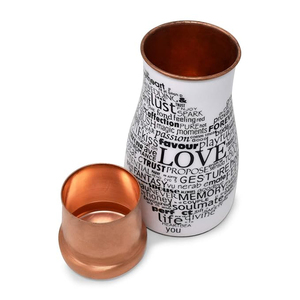 Modern Design New Arrival Pure Copper <b>Water</b> Jar 100% Leak Proof <b>Water</b> <b>Bottle</b> Printed Design For Business Gift Wedding Gift Deco - Product Image 6