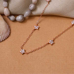 Collier étoile éclatante en or rose plaqué avec des diamants CZ pour les cadeaux de bijoux de mode pour femmes - Product Image 2