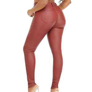 Pantalones de cuero de mujer de diseño personalizado precio al por mayor pantalones de cuero de mujer de alta calidad para adultos - Product Image 2