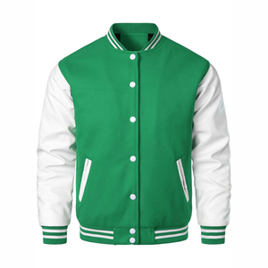 Veste universitaire pour homme, vert marine, couleur unie, fermeture à boutons, col rabattu, vêtement décontracté pour l'automne, coupe classique - Product Image 6