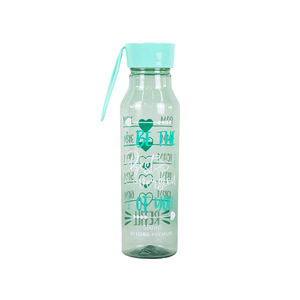 500ml BPA Free Reusable PET Plastic Water Bottle with Strap Cold Cup Drinkware for Back to School Outdoor Use - Product Image 5