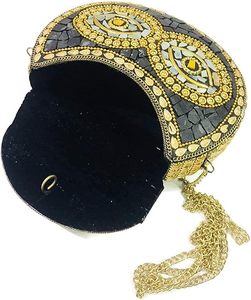 กระเป๋าเดินทางสุดหรูทำมือ ประดับคริสตัล วัสดุโมเสก ปักลาย สำหรับงานเลี้ยงหรืองานพิธีการ ราคาจากอินเดีย - Product Image 5