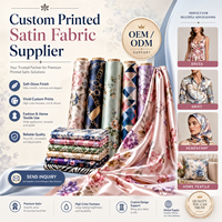 Service OEM/ODM de tissu satiné imprimé sur mesure pour chemises, foulards et textiles de maison avec faible MOQ