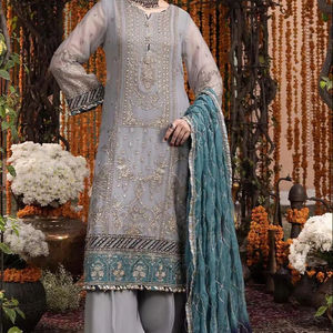 Nuevo Vestido de Fiesta de Gasa para Mujer, Transpirable, Ligero, de Alta Calidad, Salwar Kameez, Color Personalizado, Todas las Tallas, Secado Rápido - Product Image 1