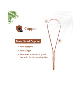 DIVRIS Copper Tongue Cleaner-Reusable Ergonomic Oral Hygiene <b>Scraper</b> for Effective Breath Freshening - Product Image 3