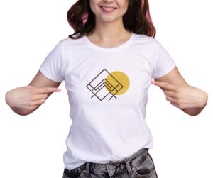 Camiseta de algodón puro con estampado digital para mujer, camiseta de manga corta con diseño personalizado de primera calidad, a la moda - Product Image 1