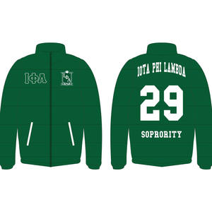 Iota Phi Lambda Sororité et fraternité Broderie Séchage rapide Vente en gros Col montant personnalisé Veste d'hiver bouffante - Product Image 2