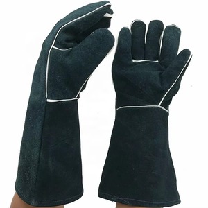 High Performance Polyethylene <b>Textured</b> Welding Safety Gloves 16INCH Length Silicone-free <b>Powder</b>-free AB Grade CE Standard - Product Image 3