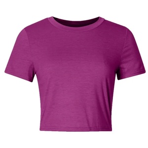 Camisetas Cortas Casuales de Alta Calidad para Mujer, Tallas Grandes, OEM ODM, Impresión de Logotipo Personalizado, Bordado, Fábrica de Ropa de Bangladesh - Product Image 1