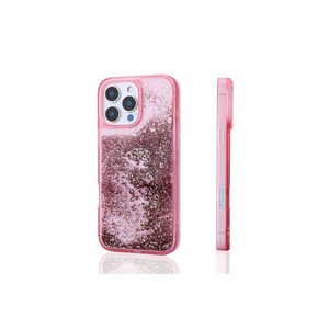Étui en silicone liquide transparent avec paillettes de luxe Netzy pour iPhone 16 Pro Max, coque de protection antichoc en PC pour 14 Plus 13 Pro Max - Product Image 1