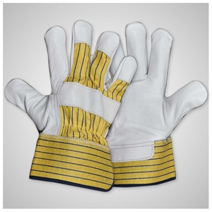 ถุงมือทำงานทำจากหนังของแคนาดาเกรดพิเศษมีแถบสีฟ้า - Product Image 2