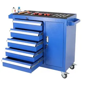 Cheap Tool Cabinet SP-003 Heavy Duty Tool Cabinets Tool Chest Roller Cabinet with 5 Drawers and Wheels SUMORE