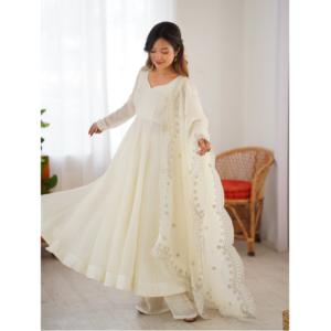 Vestido de Fiesta de Diseño Elegante con Dupatta, Bordado Intenso con Lentejuelas, Tallas Grandes, Vestidos de Noche - Product Image 1