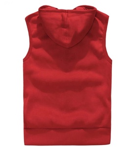 Sudadera con capucha sin mangas para hombre, ropa de calle de algodón de alta calidad con logotipo impreso personalizado - Product Image 2
