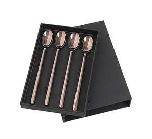 Juego de Cucharas de Acero Inoxidable Personalizadas de Moda, Calidad Superior, Cubiertos Únicos, Aptos para Alimentos, Estilo Real, Regalos - Product Image 1