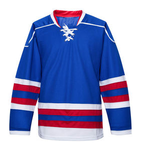 Camisetas de Hockey sobre Hielo Personalizadas de Poliéster 100% Hechas a Medida por el Fabricante, Cumplen con BSCI, Secado Rápido, Transpirables, para Hombre Adulto - Product Image 3