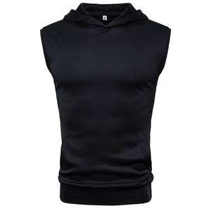 Men's Customized Workout Gym Hoodies XS 6XL Autumn 100% Cotton Hooded <b>Sleeveless</b> Stringer Tank Tops Bodybuilding Sports <b>Hoodie</b> - Product Image 6