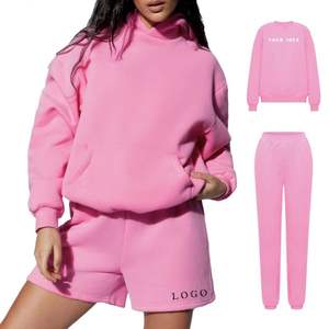 Conjunto de Sudadera con Capucha y Pantalones Cortos Unisex Hechos a Medida, 100% Algodón - Product Image 3