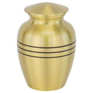 Lot de 3 urnes de crémation en métal de qualité impressionnante urnes de crémation en laiton en métal pur souvenir pour adultes urnes de cendres humaines florales dorées - Product Image 5