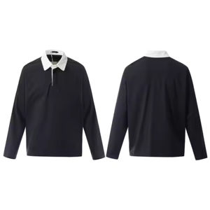 Chemises polo à manches longues pour hommes Séchage rapide Léger Casual Golf Sport Tops polo T-shirts pour hommes - Product Image 1