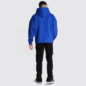 Vente en gros 2024 Sweat à capuche en molleton unisexe 500gsm 100% Pull en coton Logo imprimé personnalisé de haute qualité Surdimensionné pour hommes Long Length - Product Image 2