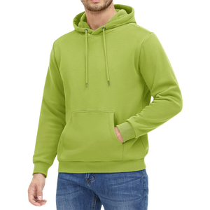 Sweat à capuche 100% coton molletonné fabriqué en usine pour hommes Logo personnalisé de haute qualité poids lourd coupe régulière pulls design uni - Product Image 2