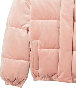 Blouson matelassé en velours personnalisé 2025, col montant, longueur standard, enduit, écologique, imperméable, coupe-vent, coupe décontractée - Product Image 6