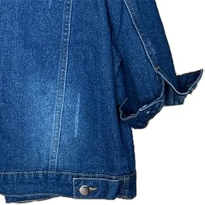 แจ็กเก็ตผ้ายีนส์แบบปะต่อสำหรับผู้ชายเสื้อโค้ทโอเวอร์ไซส์แบบมีกระดุมสำหรับฤดูหนาว/ฤดูใบไม้ร่วง - Product Image 6