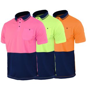 Flex Fit Enterprises Hi <b>Vis</b> Reflective <b>T</b> <b>Shirt</b> Unisex Orange Polyester Workwear Safety Construction Short Sleeve Uniform Needle - Product Image 5