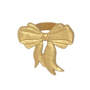 Rond de serviette en métal antique en relief avec détail artisanal pour des arrangements de dîner élégants et des cérémonies formelles élégantes - Product Image 2