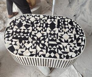 Table basse en incrustation d'os de style moderne faite à la main, élégant meuble d'appoint pour la maison, hôtel, décoration intérieure unique, artisanat, tables à manger - Product Image 4