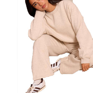 เสื้อสเวตเตอร์ผ้าฟลีซแขนยาวแบบสวมหัวคอกลมสำหรับผู้หญิงเสื้อผ้าแนวสตรีทสวมใส่สบายเสื้อผ้าคอตตอนเนื้อนุ่มให้ความอบอุ่นสำหรับฤดูใบไม้ร่วงฤดูหนาว - Product Image 3